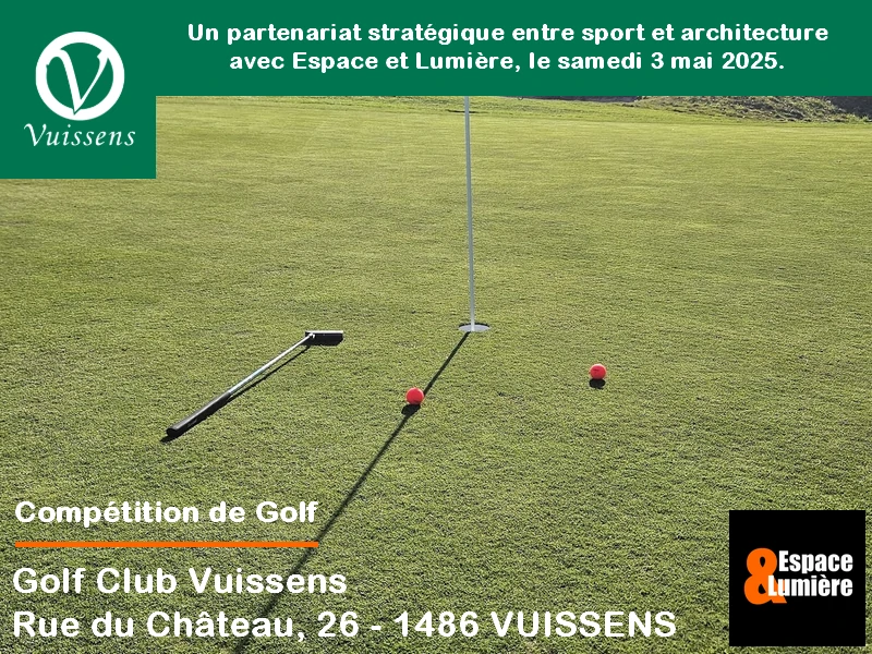 Compétition de Golf à Vuissens le 3 mai et Partenariat
