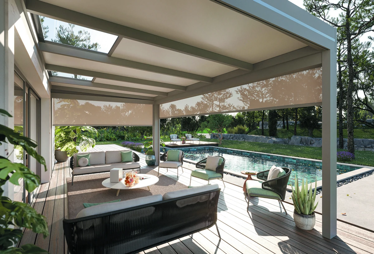 Pergola à toitute plate
